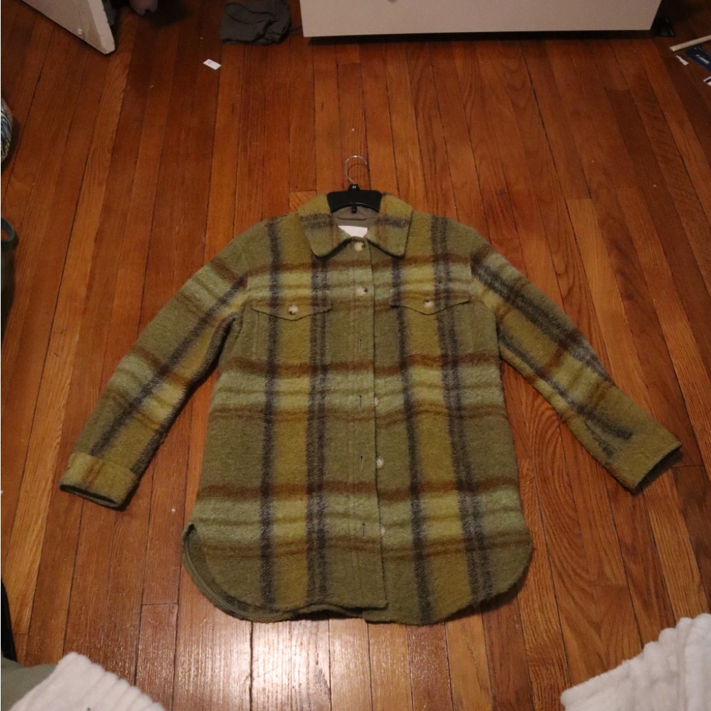 Wilfred Free Textured Jacket in Olive and Mustard